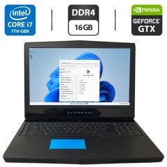 Ігровий ноутбук Dell Alienware 17 R4 / 17.3" (1920x1080) IPS / Intel Core i7-7700HQ (4 (8) ядра по 2.8 - 3.8 GHz) / 16 GB DDR4 / 512 GB SSD + 1000 GB HDD / nVidia GeForce GTX 1070, 8 GB GDDR5, 256-bit / WebCam