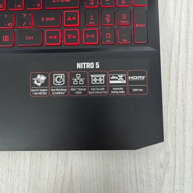 Ігровий ноутбук Б-клас Acer Nitro 5 AN515-45 / 15.6" (1920x1080) IPS / AMD Ryzen 5 5600H (6 (12) ядер по 3.0 - 4.2 GHz) / 16 GB DDR4 / 512 GB SSD NVMe / nVidia GeForce RTX 3050, 4 GB GDDR6, 128-bit / WebCam
