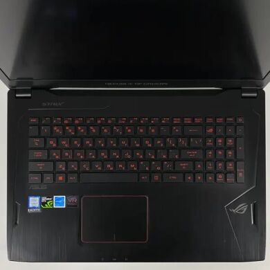 Ігровий ноутбук Asus ROG Strix GL702VI / 17.3" (1920x1080) IPS / Intel Core i7-7700HQ (4 (8) ядра по 2.8 - 3.8 GHz) / 16 GB DDR4 / 512 GB SSD / nVidia GeForce GTX 1080, 8 GB GDDR5X, 256-bit / WebCam / HDMI