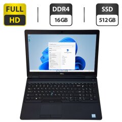 Ноутбук Б-класс Dell Latitude 5591 / 15.6" (1920x1080) IPS / Intel Core i5-8400H (4 (8) ядра по 2.5 - 4.2 GHz) / 16 GB DDR4 / 512 GB SSD / Intel UHD Graphics 630 / WebCam / Windows 11 Pro