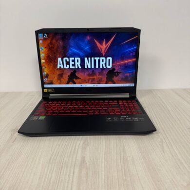 Ігровий ноутбук Б-клас Acer Nitro 5 AN515-45 / 15.6" (1920x1080) IPS / AMD Ryzen 5 5600H (6 (12) ядер по 3.0 - 4.2 GHz) / 16 GB DDR4 / 512 GB SSD NVMe / nVidia GeForce RTX 3050, 4 GB GDDR6, 128-bit / WebCam