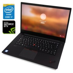 Игровой ультрабук Б-класс Lenovo ThinkPad X1 Extreme Gen2 / 15.6" (1920x1080) IPS / Intel Core i7-9850H (6 (12) ядер по 2.6 - 4.6 GHz) / 32 GB DDR4 / 1000 GB SSD / nVidia GeForce GTX 1650 Max-Q, 4 GB GDDR6, 128-bit / WebCam / Win 10 Pro