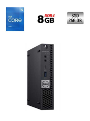 Неттоп Dell OptiPlex 5080 Micro USFF / Intel Core i5-10500T (6 (12) ядер по 2.3 - 3.8 GHz) / 8 GB DDR4 / 256 GB SSD / Intel UHD Graphics 630