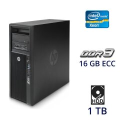 Робочая станция HP Z420 Workstation / Intel Xeon E5-1603 (4 ядра по 2.8 GHz) / 16 GB DDR3 ECC / 1 TB HDD / nVidia Quadro K2000, 2 GB GDDR5, 128-bit / USB 3.0 / FireWire 400 / DP / DVI