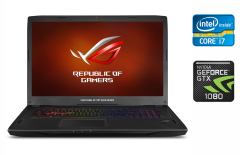 Ігровий ноутбук Asus ROG Strix GL702VI / 17.3" (1920x1080) IPS / Intel Core i7-7700HQ (4 (8) ядра по 2.8 - 3.8 GHz) / 16 GB DDR4 / 512 GB SSD / nVidia GeForce GTX 1080, 8 GB GDDR5X, 256-bit / WebCam / HDMI