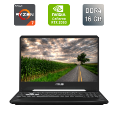 Ігровий ноутбук Asus TUF Gaming FX505D / 15.6" (1920x1080) IPS / AMD Ryzen 7 3750H (4 (8) ядер по 2.3 - 4.0 GHz) / 16 GB DDR4 / 512 GB SSD / nVidia GeForce RTX 2060, 6 GB GDDR6, 192-bit / WebCam / HDMI