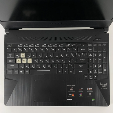 Игровой ноутбук Б-класс Asus TUF Gaming FX505DT / 15.6" (1920x1080) IPS / AMD Ryzen 5 3550H (4 (8) ядра по 2.1 - 3.7 GHz) / 16 GB DDR4 / 512 GB SSD / nVidia GeForce GTX 1650, 4 GB GDDR6, 128-bit / HDMI / WebCam