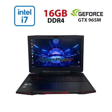 Игровой ноутбук Б-класс CyberPower Tracer NFSV1511 / 15.6" (1920x1080) IPS / Intel Core i7-6700HQ (4 (8) ядра по 2.6 GHz - 3.5 GHz) / 16 GB DDR4 / 500 GB SSD / nVidia GeForce GTX 965M, 4 GB GDDR5, 128-bit / WebCam