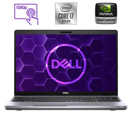 Ігровий ноутбук Dell Latitude 5511 / 15.6" (1920x1080) IPS Touch / Intel Core i7-10850H (6 (12) ядер по 2.7 - 5.1 GHz) / 16 GB DDR4 / 512 GB SSD M.2 / nVidia GeForce MX250, 2 GB GDDR5, 64-bit / WebCam / HDMI
