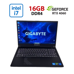 Ігровий ноутбук Gigabyte G5 KF5 / 15.6" (1920x1080) IPS / Intel Core i7-12650H (10 (16) ядер по 2.3 - 4.7 GHz) / 16 GB DDR4 / 512 GB SSD / nVidia GeForce RTX 4060, 8 GB GDDR6, 128-bit / WebCam