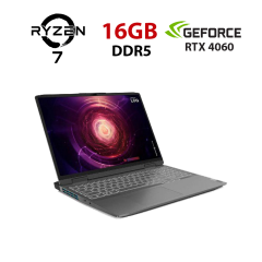 Ігровий ноутбук Lenovo LOQ 16APH8 / 15.6" (1920x1080) IPS / AMD Ryzen 7 7840HS (8 (16) ядер по 3.8 - 5.1 GHz) / 16 GB DDR5 / 480 GB SSD  / nVidia GeForce RTX 4060, 8 GB GDDR6, 128-bit / WebCam