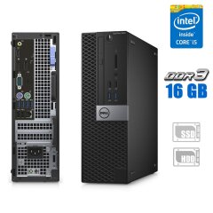 Компьютер Dell OptiPlex 5040 SFF / Intel Core i5-6500 (4 ядра по 3.2 - 3.6 GHz) / 16 GB DDR3 / 240 GB SSD NEW + 500 GB HDD / Intel HD Graphics 530 