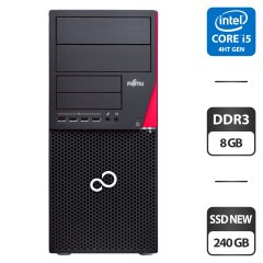 Комп'ютер Fujitsu Esprimo P720 E90+ Tower / Intel Core i5-4570 (4 ядра по 3.2 - 3.6 GHz) / 8 GB DDR3 / 240 GB SSD NEW / Intel HD Graphics 4600 / 280W