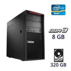 Робоча станція Lenovo ThinkStation P300 Tower / Intel Xeon E3-1220 v3 (4 ядра по 3.1 - 3.5 GHz) / 8 GB DDR3 / 320 GB HDD / nVidia Quadro K620, 2 GB DDR3, 128-bit