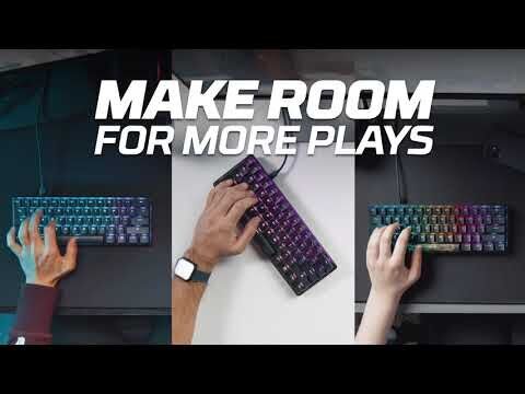 Механічна ігрова дротова клавіатура HyperX Alloy Origins Aqua / повнорозмірна / чорна
