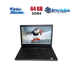 Мобильная рабочая станция Dell Precision 7730 / 17.3" (1920x1080) IPS / Intel Xeon E-2186M (6 (12) ядер по 2.9 - 4.8 GHz) / 64 GB DDR4 / 512 GB SSD + 512 GB SSD / nVidia Quadro P5200, 16 GB GDDR5, 256-bit / WebCam