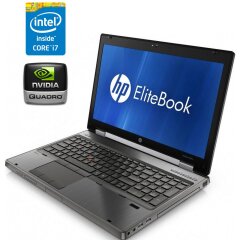 Мобільна робоча станція Б-клас HP EliteBook 8760w / 17.3" (1600x900) TN / Intel Core i7-2820QM (4 (8) ядра по 2.3 - 3.4 GHz) / 16 GB DDR3 / 256 GB SSD / nVidia Quadro 3000M, 2 GB GDDR5, 256-bit / WebCam / DVD-ROM