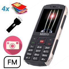 Мобільний телефон SERVO H8 / 4 sim-card / 2.8' (240x320) / dual camera / memory card