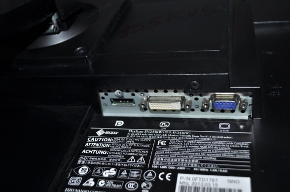 Монітор EIZO FlexScan EV2436W / 24" (1920x1200) IPS / USB, VGA, DVI, DisplayPort / Вбудовані колонки 2x 1W / VESA 100x100 + Кабелі (VGA, DVI, DisplayPort на вибір) та живлення в комплекті Монітор EIZO FlexScan EV2436W / 24" (1920x1200) IPS / USB, VGA, DVI, DisplayPort / Вбудовані колонки 2x 1W / VESA 100x100 + Кабелі (VGA, DVI, DisplayPort на вибір) та живлення в комплекті