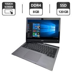 Ноутбук-трансформер Б-клас Fujitsu LifeBook T936 / 13.3" (2560x1440) IPS Touch / Intel Core i5-6200U (2 (4) ядра по 2.3 - 2.8 GHz) / 8 GB DDR4 / 120 GB SSD / Intel HD Graphics 520 / WebCam
