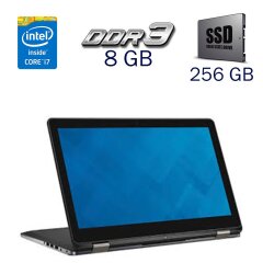 Ноутбук-трансформер Dell Inspiron 15 7568 / 15.6" (3840x2160) IPS Touch / Intel Core i7-6500U (2 (4) ядра по 2.5 - 3.1 GHz) / 8 GB DDR3 / 256 GB SSD / Intel HD Graphics 520 / WebCam