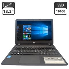 Ноутбук Acer Aspire ES1-132 / 13.3" (1366x768) TN / Intel Pentium N4200 (4 ядра по 1.1 - 2.5 GHz) / 8 GB DDR3 / 120 GB SSD / Intel HD Graphics 505 / WebCam