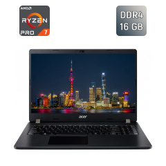 Ноутбук Acer Travelmate P215-41-G2 / 15.6" (1920x1080) IPS / AMD Ryzen 7 Pro 5850U (8 (16) ядер по 1.9 - 4.4 GHz) / 16 GB DDR4 / 256 GB SSD / AMD Radeon Vega 8 / WebCam / HDMI