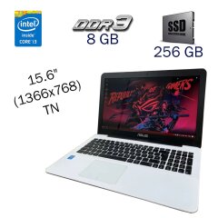 Ноутбук Asus X555LJ / 15.6" (1366x768) TN / Intel Core i3-5010U (2 (4) ядра по 2.1 GHz) / 8 GB DDR3 / 256 GB SSD / nVidia GeForce 920M, 2 GB DDR3, 64-bit / WebCam / Windows 10 PRO Lic