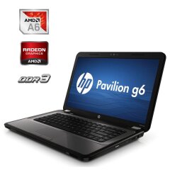 Ноутбук Б-класс HP g6-1325sr / 15.6" (1366x768) TN / AMD A6-3420M (4 ядра по 1.5 -2.4 GHz) / 4 GB DDR3 / 320 GB HDD / AMD Radeon HD 7450M, 1 GB DDR3, 64-bit / WebCam 