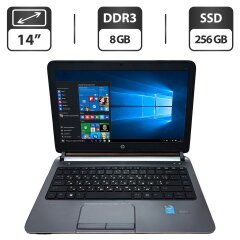 Ноутбук Б-клас HP ProBook 430 G1 / 14" (1366x768) TN / Intel Core i3-4005U (2 (4) ядра по 1.7 GHz) / 8 GB DDR3 / 256 GB SSD / Intel HD Graphics 4400 / WebCam