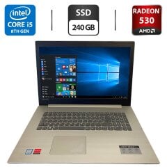 Ноутбук Б-клас Lenovo IdeaPad 330-17IKB / 17.3" (1600x900) TN / Intel Core i5-8250U (4 (8) ядра по 1.6 - 3.4 GHz) / 8 GB DDR4 / 240 GB SSD / AMD Radeon 530, 2 GB GDDR5, 64-bit / WebCam