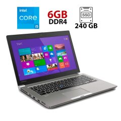 Ноутбук Б-класс Toshiba Tecra Z50-A / 15.6" (1920x1080) TN / Intel Core i5-4210U (2 (4) ядра по 1.7 - 2.7 GHz) / 6 GB DDR4 / 240 GB SSD / Intel HD Graphics 4400 / WebCam / HDMI