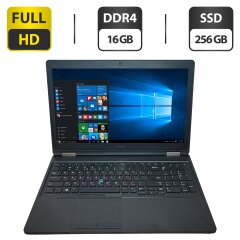 Ноутбук Dell Latitude 5580 / 15.6" (1920x1080) TN / Intel Core i5-6440HQ (4 ядра по 2.6 - 3.5 GHz) / 16 GB DDR4 / 256 GB SSD / Intel HD Graphics 530 / WebCam