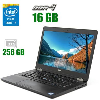 Ноутбук Dell Latitude E5470 / 14" (1366x768) TN / Intel Core i7-6820HQ (4 (8) ядра по 2.7 - 3.6 GHz) / 16 GB DDR4 / 256 GB SSD / Intel HD Graphics 530 / WebCam 