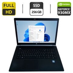 Ноутбук HP ProBook 470 G5 / 17.3" (1920x1080) IPS / Intel Core i5-8250U (4 (8) ядра по 1.6 - 3.4 GHz) / 16 GB DDR4 / 256 GB SSD / nVidia GeForce 930MX, 2 GB GDDR3, 64-bit / WebCam / Windows 11 Pro