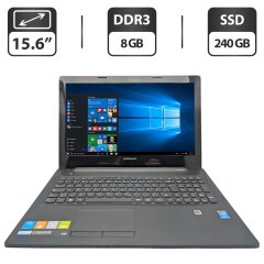 Ноутбук Lenovo G50-70 / 15.6" (1366x768) TN / Intel Core i5-4258U (2 (4) ядра по 2.4 - 2.9 GHz) / 8 GB DDR3 / 240 GB SSD / Intel Iris Graphics 5100 / WebCam / DVD-ROM