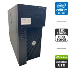 Рабочая станция Dell Precision T1700 Tower / Intel Core i7-4770 (4 (8) ядра по 3.4 - 3.9 GHz) / 16 GB DDR3 / 256 GB SSD + 500 GB HDD / nVidia GeForce GTX 750 Ti, 2 GB GDDR5, 128-bit / DVD-ROM / HDMI