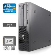 Системный блок Fujitsu Esprimo E500 E85+ SFF / Intel Core i3-2100 (2 (4) ядра по 3.1 GHz) / 8 GB DDR3 / 120 GB SSD / Intel HD Graphics 2000 / DVD-RW / DVI / 280W