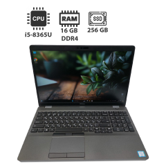 Ультрабук Dell Latitude 5500 / 15.6" (1920х1080) IPS / Intel Core i5-8365U (4 (8) ядра по 1.6 - 4.1 GHz) / 16 GB DDR4 / 256 GB SSD / Intel UHD Graphics 620 / WebCam / Windows 11 Pro