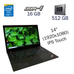 Ультрабук Lenovo Thinkpad T490s / 14" (1920x1080) IPS Touch / Intel Core i7-8565U (4 (8) ядра по 1.8 - 4.6 GHz) / 16 GB DDR4 / 512 GB SSD / Intel UHD Graphics for 8th Generation / WebCam