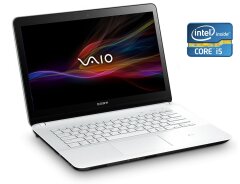 Ноутбук Sony Vaio SVF142C29M / 13.3" (1366x768) TN Touch / Intel Core i5-3337U (2 (4) ядра по 1.8 -2.7 GHz) / 8 GB DDR3 / 256 GB SSD / Intel HD Graphics 4000 / WebCam / DVD-ROM / Win 10