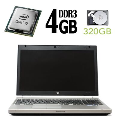 HP Elitebook 8560P / 15.6' / Intel Core i5-2520M ( 2(4) ядра по 2.5GHz) / 4GB DDR3 / 320GB HDD / Intel HD Graphics 3000 / Web-camera