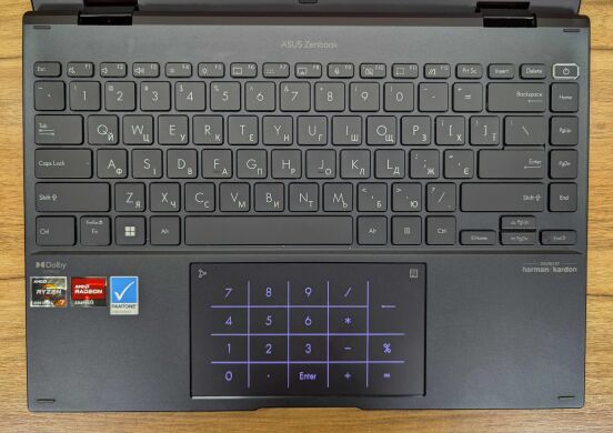 Ноутбук-трансформер Б-класс Asus ZenBook UN5401R / 14" (2880x1800) IPS Touch / AMD Ryzen 7 6800H (8 (16) ядер по 3.2 - 4.7 GHz) / 16 GB DDR5 / 512 GB SSD / AMD Radeon 680M / WebCam / Windows 11