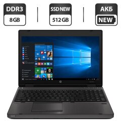 Ноутбук HP ProBook 6565b / 15.6" (1366x768) TN / AMD A4-3310MX (2 ядра по 2.1 - 2.5 GHz) / 8 GB DDR3 / 512 GB SSD NEW / AMD Radeon HD 6480G / DVD-ROM / АКБ NEW / Windows 10 Pro