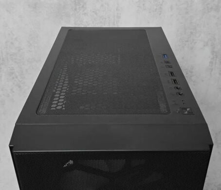 Ігровий ПК 1stPlayer Firebase X4 M Black Tower / AMD Ryzen 5 5500 (6 (12) ядер по 3.6 - 4.2 GHz) / 16 GB DDR4 / 512 GB SSD M.2 / nVidia GeForce RTX 2060 Super, 8 GB GDDR6, 256-bit / 750W