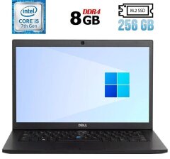 Ноутбук Dell Latitude 7480 / 14" (1920x1080) IPS Touch / Intel Core i5-7300U (2 (4) ядра по 2.6 - 3.5 GHz) / 8 GB DDR4 / 256 GB SSD M.2 / Intel HD Graphics 620 / WebCam / HDMI