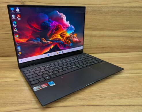 Ноутбук-трансформер Б-класс Asus ZenBook UN5401R / 14" (2880x1800) IPS Touch / AMD Ryzen 7 6800H (8 (16) ядер по 3.2 - 4.7 GHz) / 16 GB DDR5 / 512 GB SSD / AMD Radeon 680M / WebCam / Windows 11