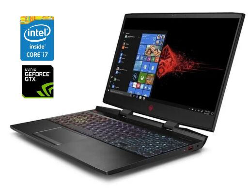 Игровой ноутбук HP Omen 15-dc0804no / 15.6" (1920x1080) IPS / Intel Core i7-8750H (6 (12) ядер по 2.2 - 4.1 GHz) / 16 GB DDR4 / 256 GB SSD M.2 + 1000 GB HDD / nVidia GeForce GTX 1060, 6 GB GDDR5, 192-bit / WebCam