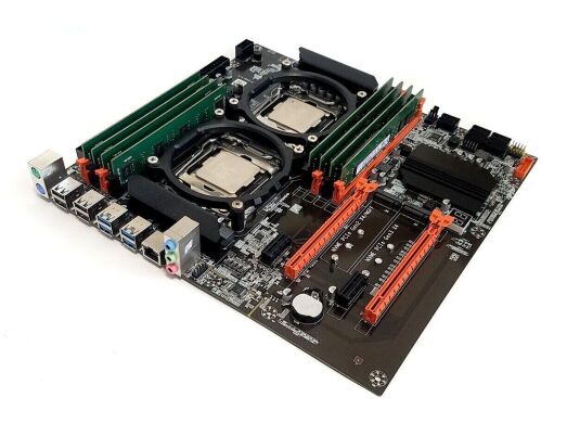 Комплект: Материнская плата ZX-DU99D4_V1.31 + 2x Intel Xeon E5-2620 v4 (8 (16) ядер по 2.1 - 3.0 GHz) + 64 GB DDR4