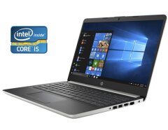 Ноутбук HP 14-cf1051od / 14" (1366x768) TN / Intel Core i5-8265U (4 (8) ядра по 1.6 - 3.9 GHz) / 8 GB DDR4 / 256 GB SSD / Intel UHD Graphics 620 / WebCam / Win 10 Home